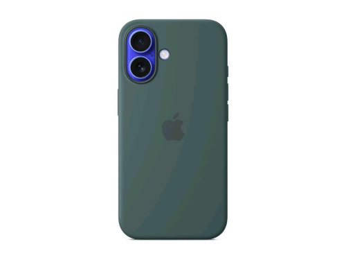 APPLE iPHONE 16 SILICONE CASE COVER MagSafe IN SILICONE LAKE GREEN